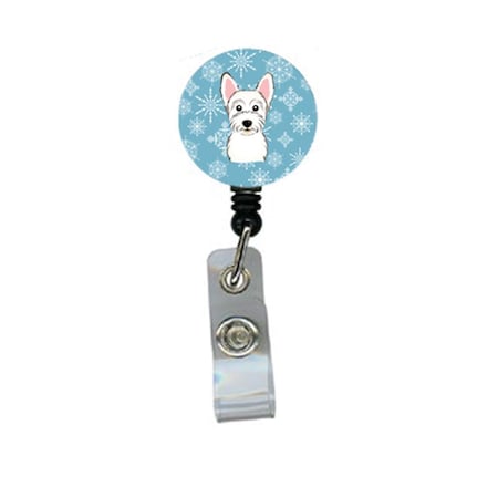 Teachers Aid Snowflake Westie Retractable Badge Reel TE55694